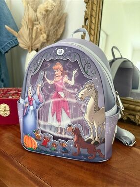 Loungefly Disney 100 Purple Cinderella Mini Backpack
